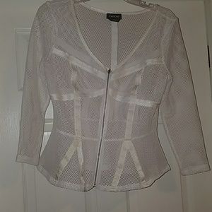Mesh Peplum Top